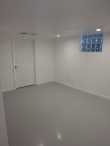 A plain white room